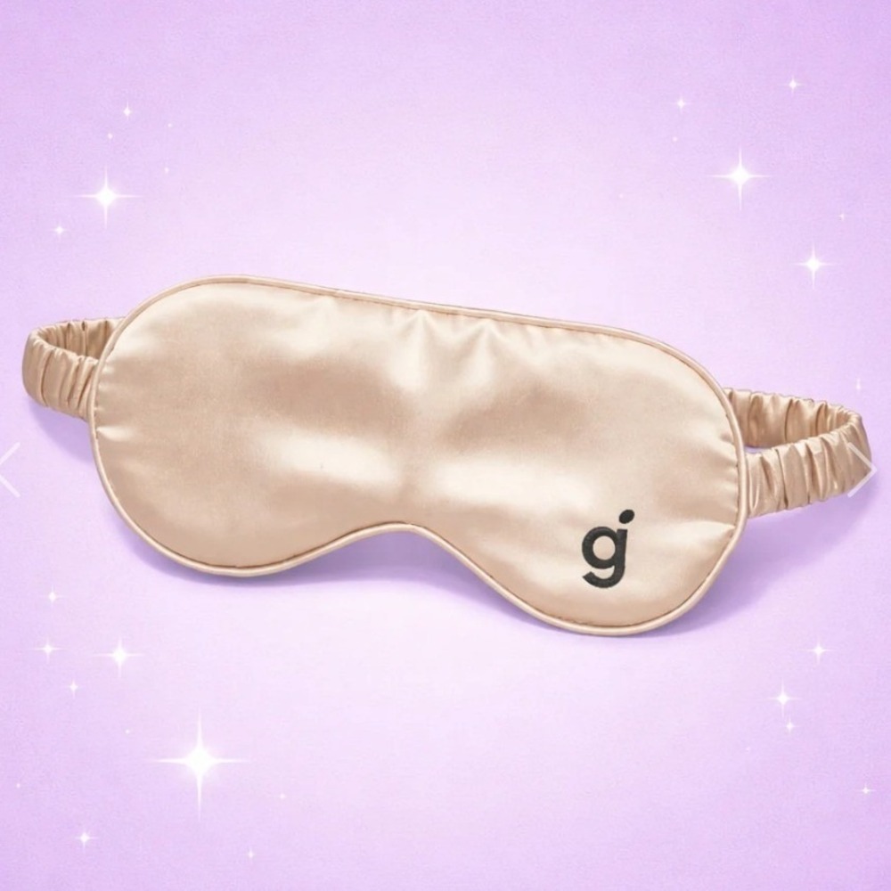 Goli Nutrition Silky Eye Mask Satin Pillow Champagne Gold Sleep Mask New In Box
